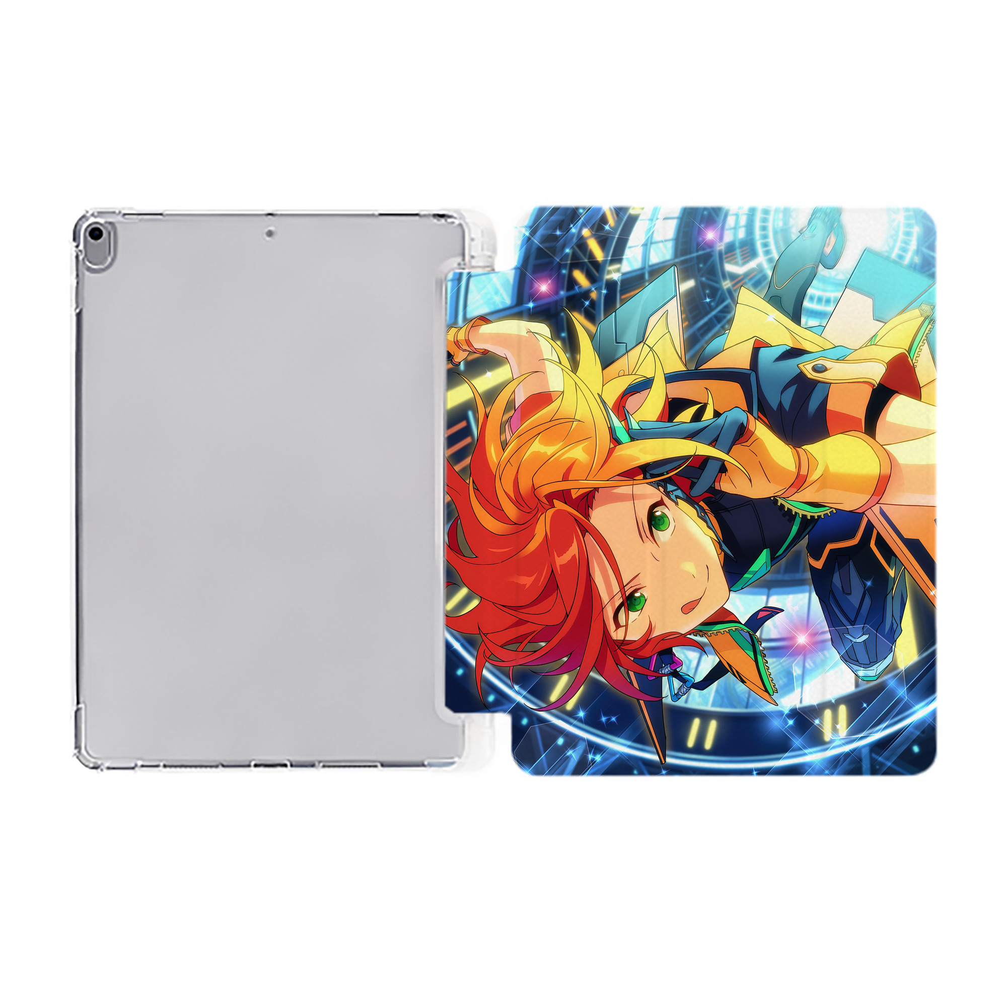 （画像用） あんさんぶるスターズ! Ensemble Stars IPad ケース ペン収納付き 三つ折りスタンド PUレザー×シリコン 対応機種9.5/10.5/10.9インチ